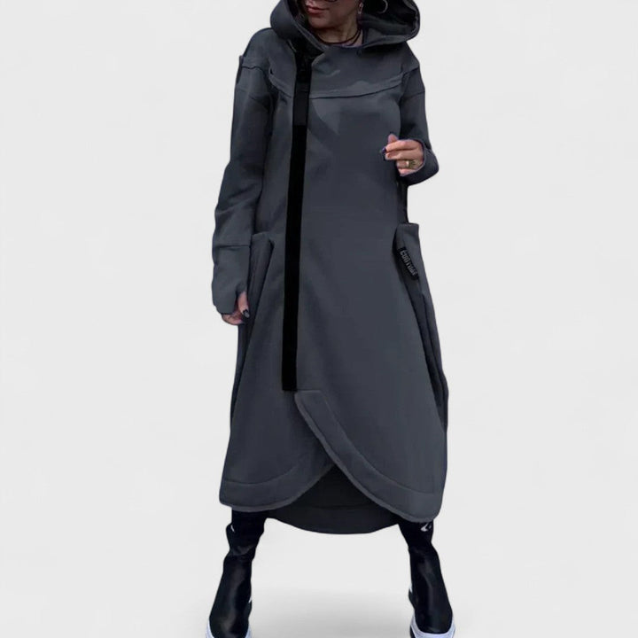 Maren Luxe™ | Long Zip Hooded Coat