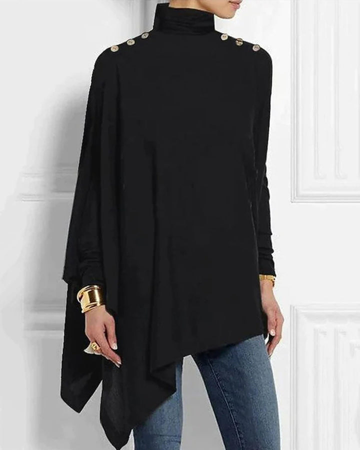 Margot | Asymmetric Button Shoulder Tunic