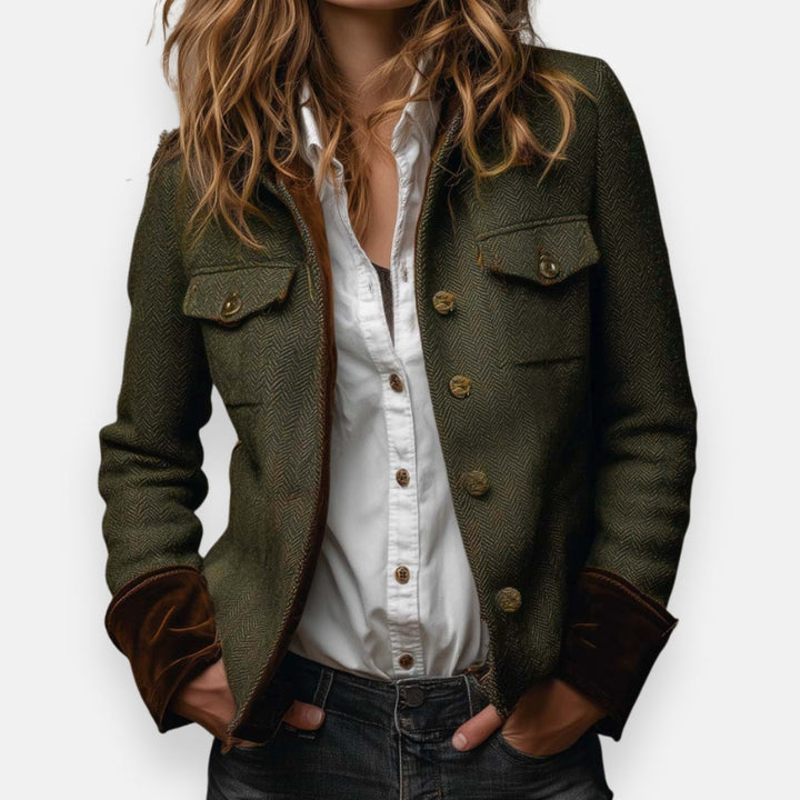 Josephine | Tweed Jacket with Velvet Details