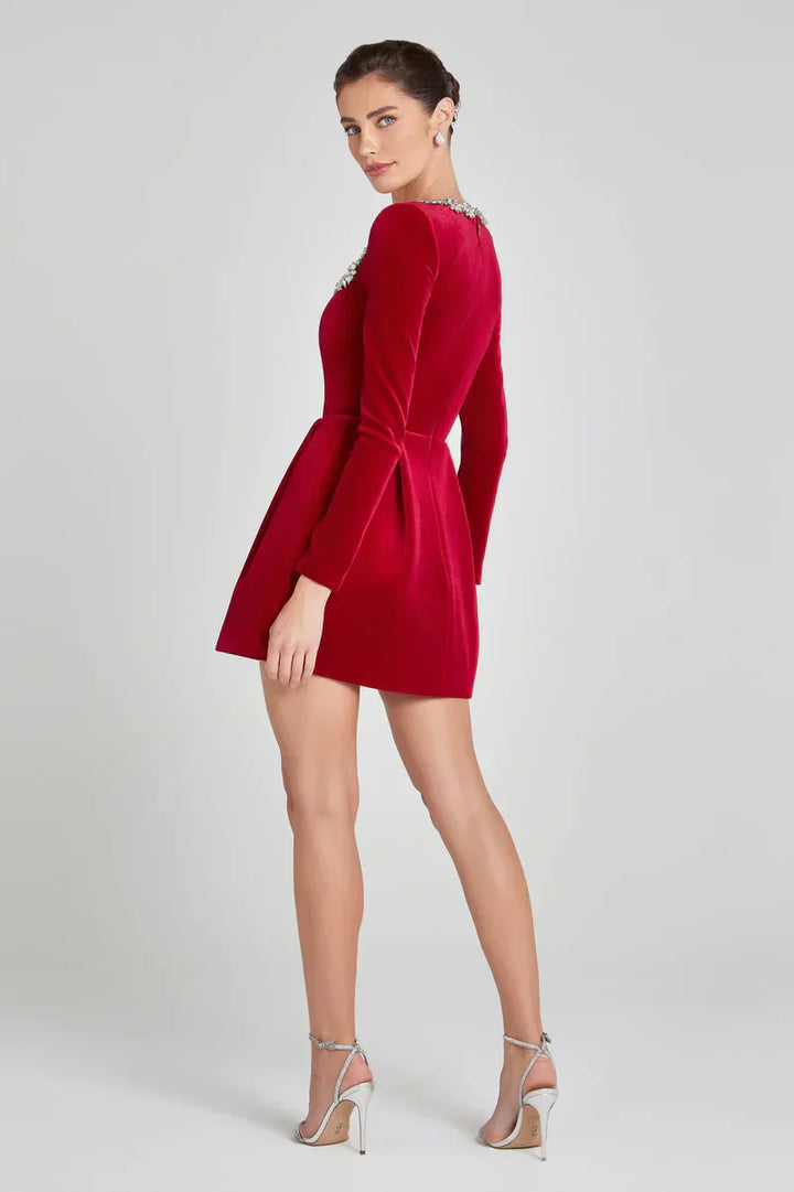 Isabella | Velvet Mini Dress