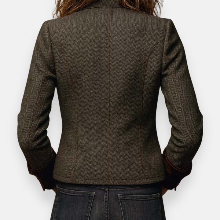 Josephine | Tweed Jacket with Velvet Details