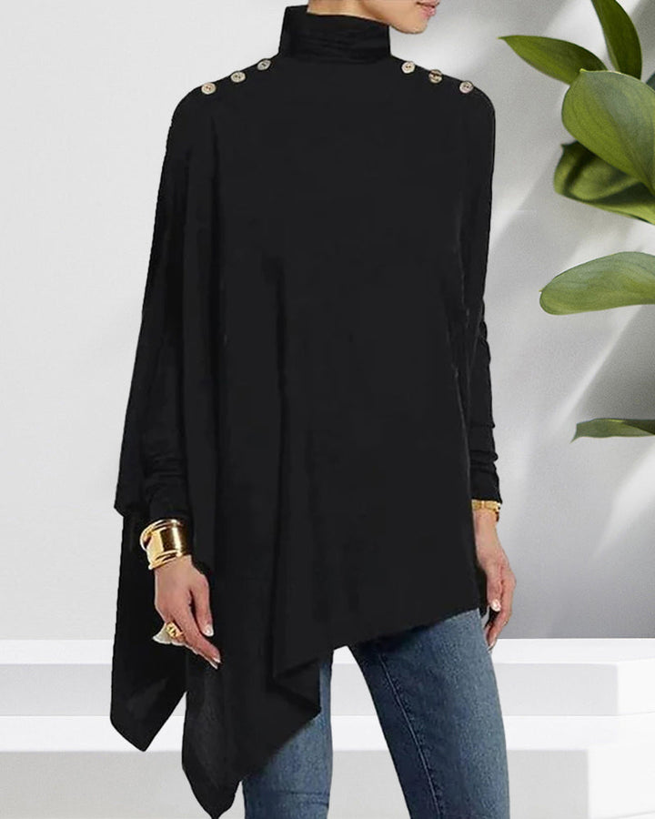 Margot | Asymmetric Button Shoulder Tunic