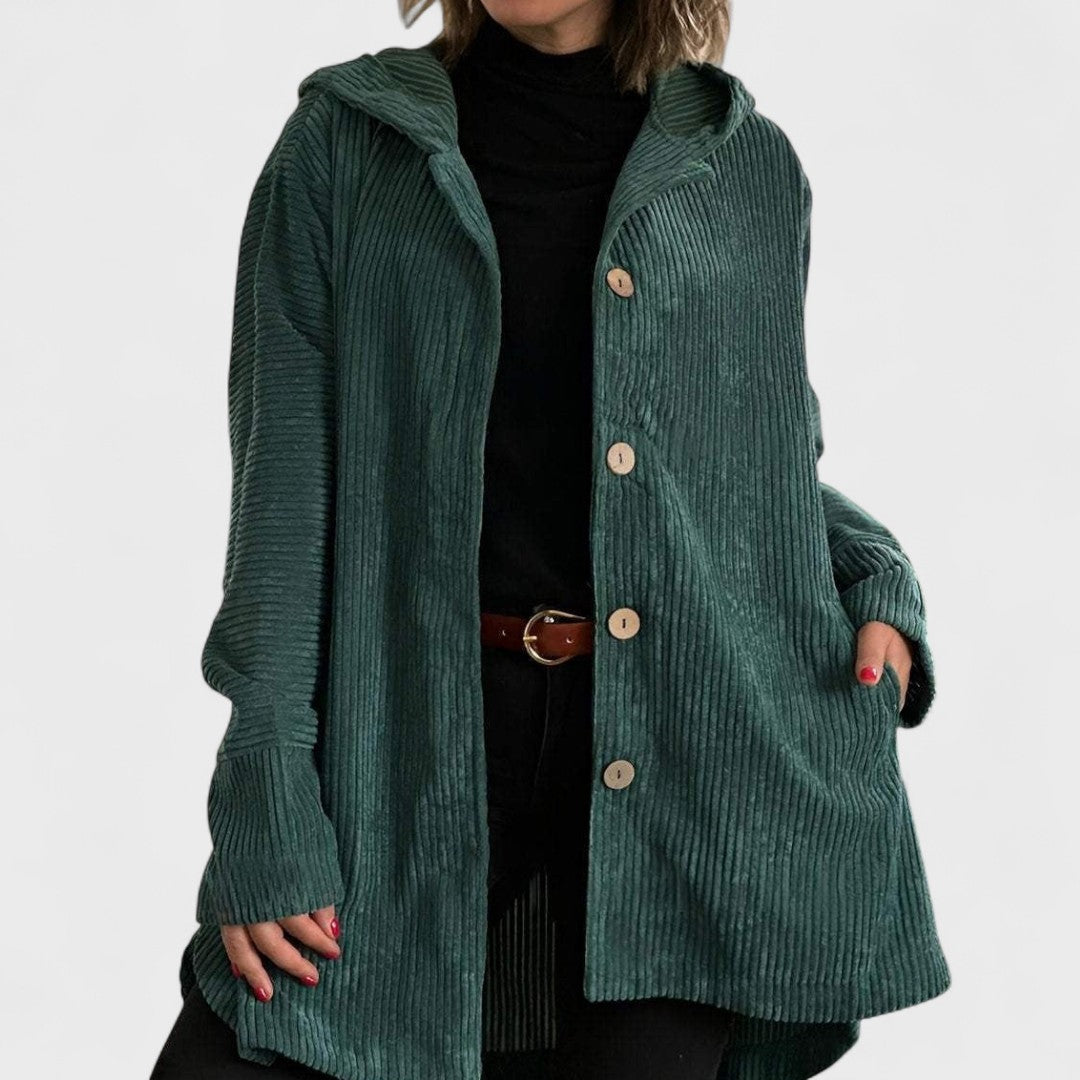 Cordia Luxe™ | Hooded Button Coat