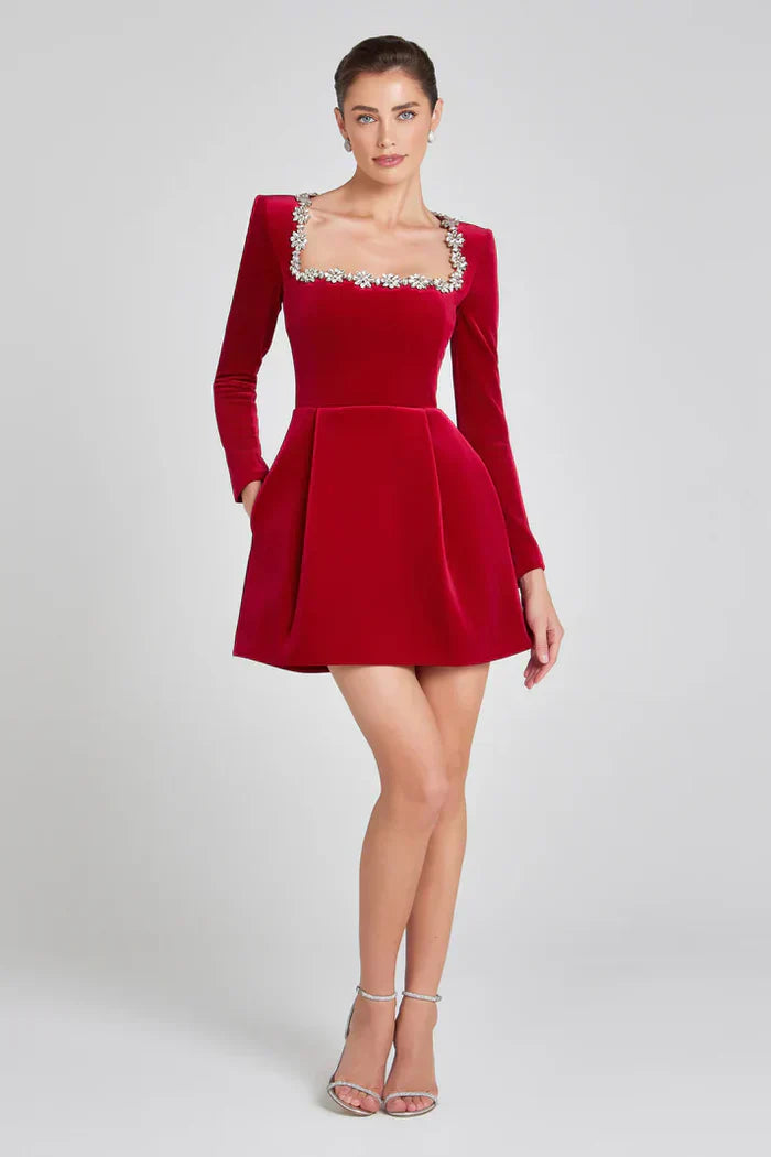 Isabella | Velvet Mini Dress