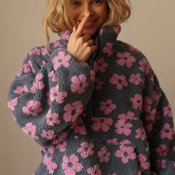 Fleur™ | Floral Fleece Sweater