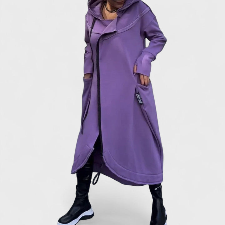 Maren Luxe™ | Long Zip Hooded Coat