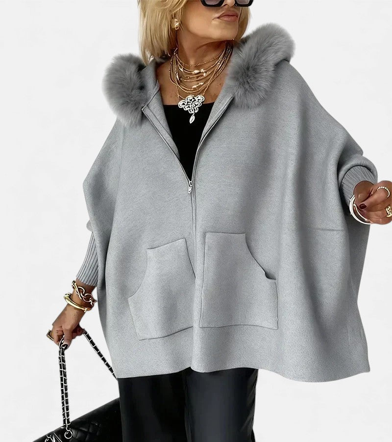 ARABELLE™ | Casual Hooded Coat with Faux Fur Collar
