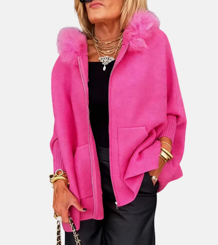 ARABELLE™ | Casual Hooded Coat with Faux Fur Collar