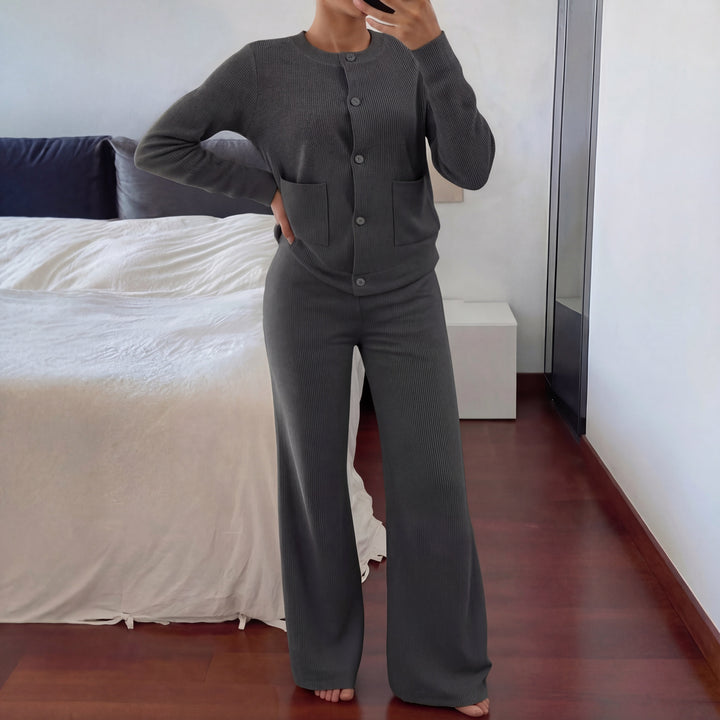 LUCIA™ | Cozy Knit Sweater & Wide Leg Two-Piece Set