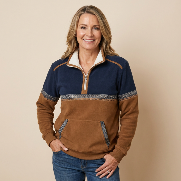 Rosa™ | Cosy Half-Zip Top
