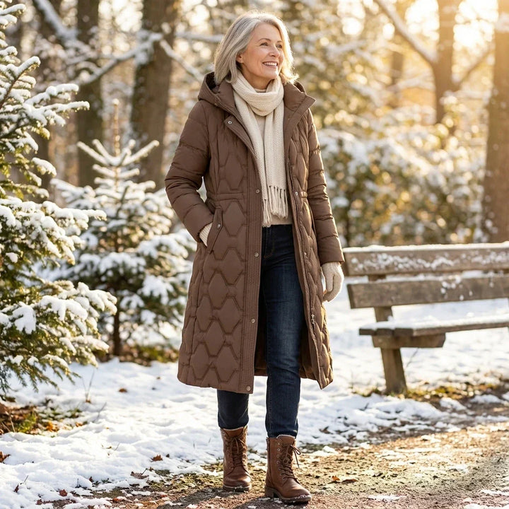 Olivia™ | Premium Longline Winter Coat with Hood
