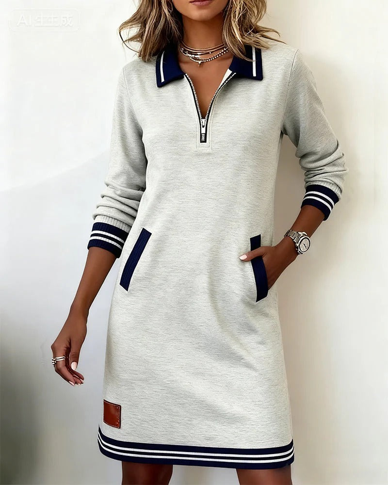 EMILIA™ | Long-Sleeve Cotton Dress