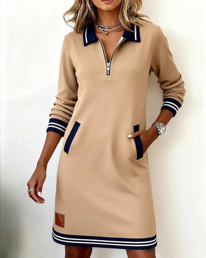 EMILIA™ | Long-Sleeve Cotton Dress