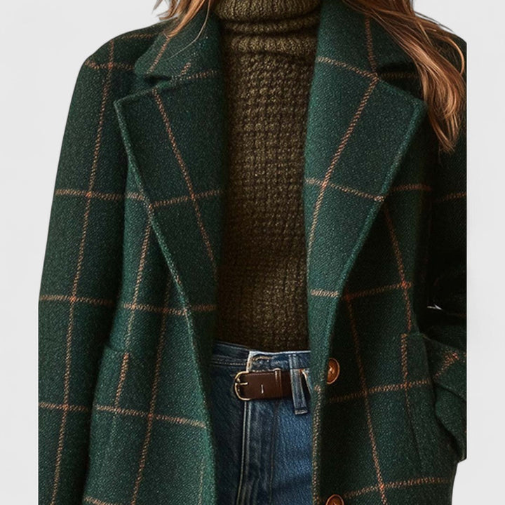 Elara | Classic Check Coat