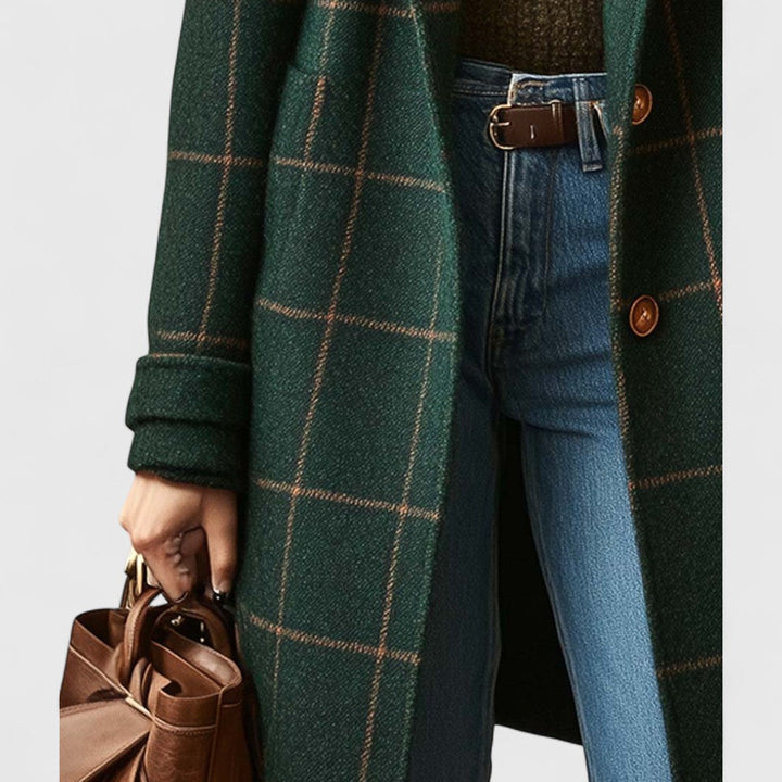 Elara | Classic Check Coat