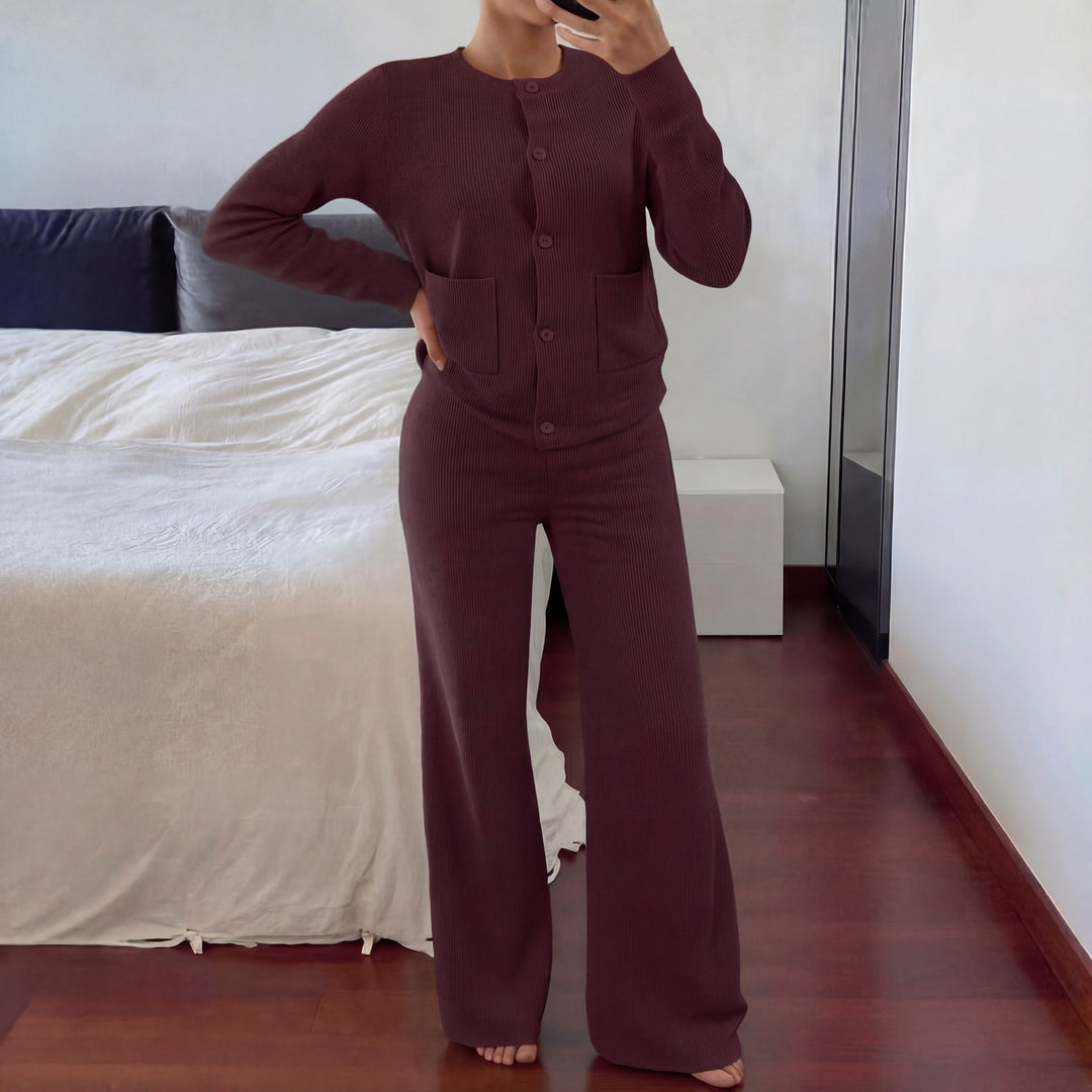 LUCIA™ | Cozy Knit Sweater & Wide Leg Two-Piece Set